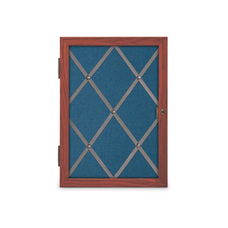 United Visual Products Sliding Door 16" Wood Framed Display Cas, UVDC1649-OAK-KEYLIME UVDC1649-OAK-KEYLIME